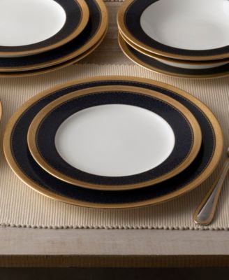 Odessa Cobalt Gold Set of 4 Dinner Plates, 10.50"