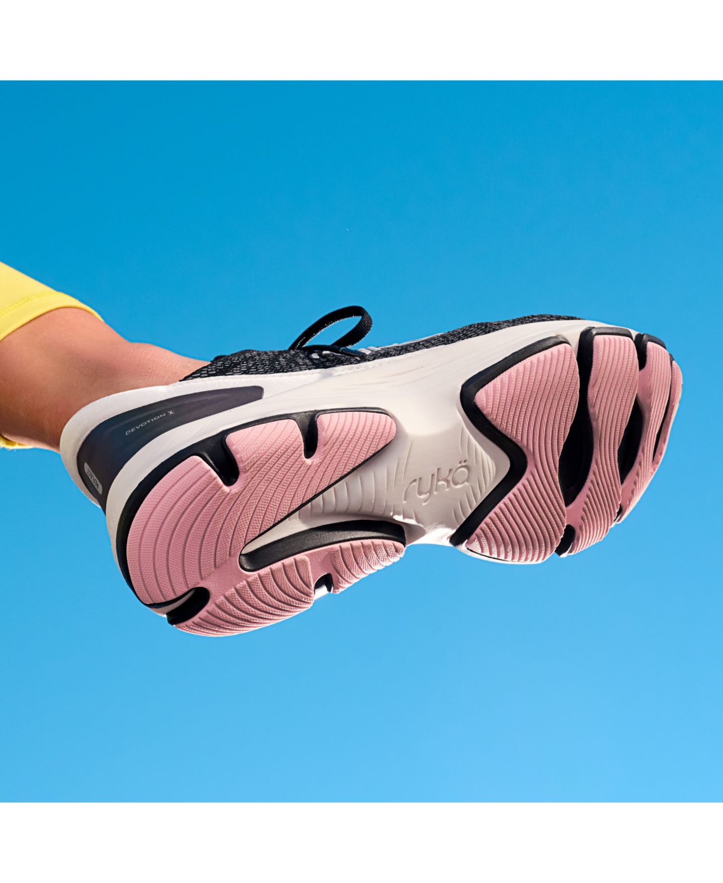 Женские кроссовки Ryka Devotion X Lace Up Walking, цвет: Чёрный сетчатый — фото 6