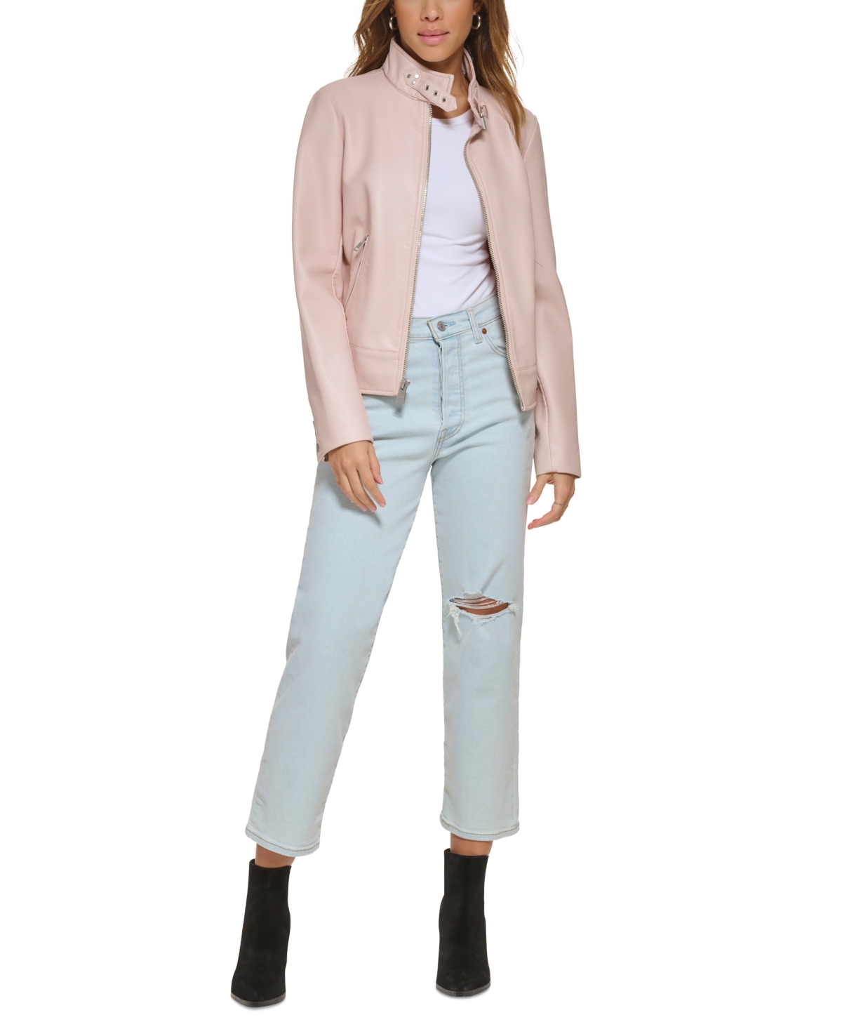 Levi's Women's Faux Leather Latch Collar Racer Jacket