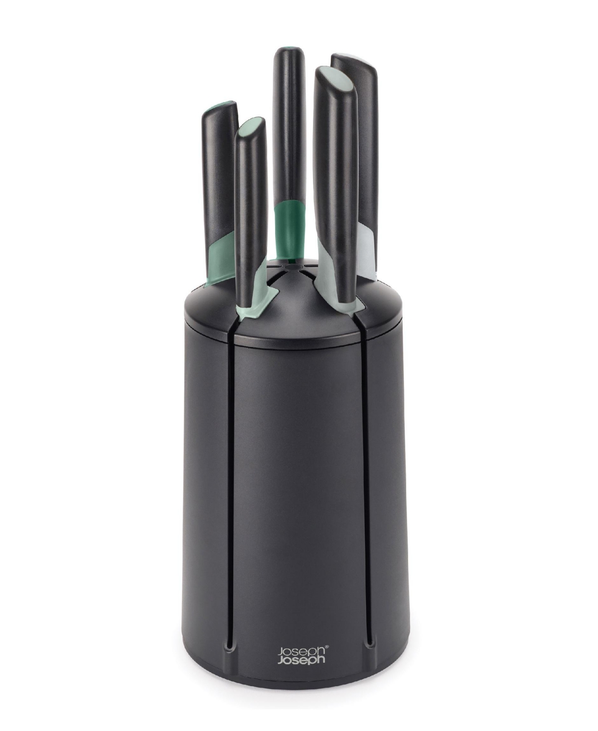 Joseph Joseph Editions Elevate Knives 5-piece Carousel Set In Sage
