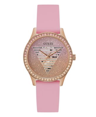 Women's Analog Pink Silicone Watch 38mm