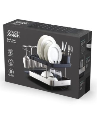 Excel Steel 2-Tier Stainless-Steel Dish Rack