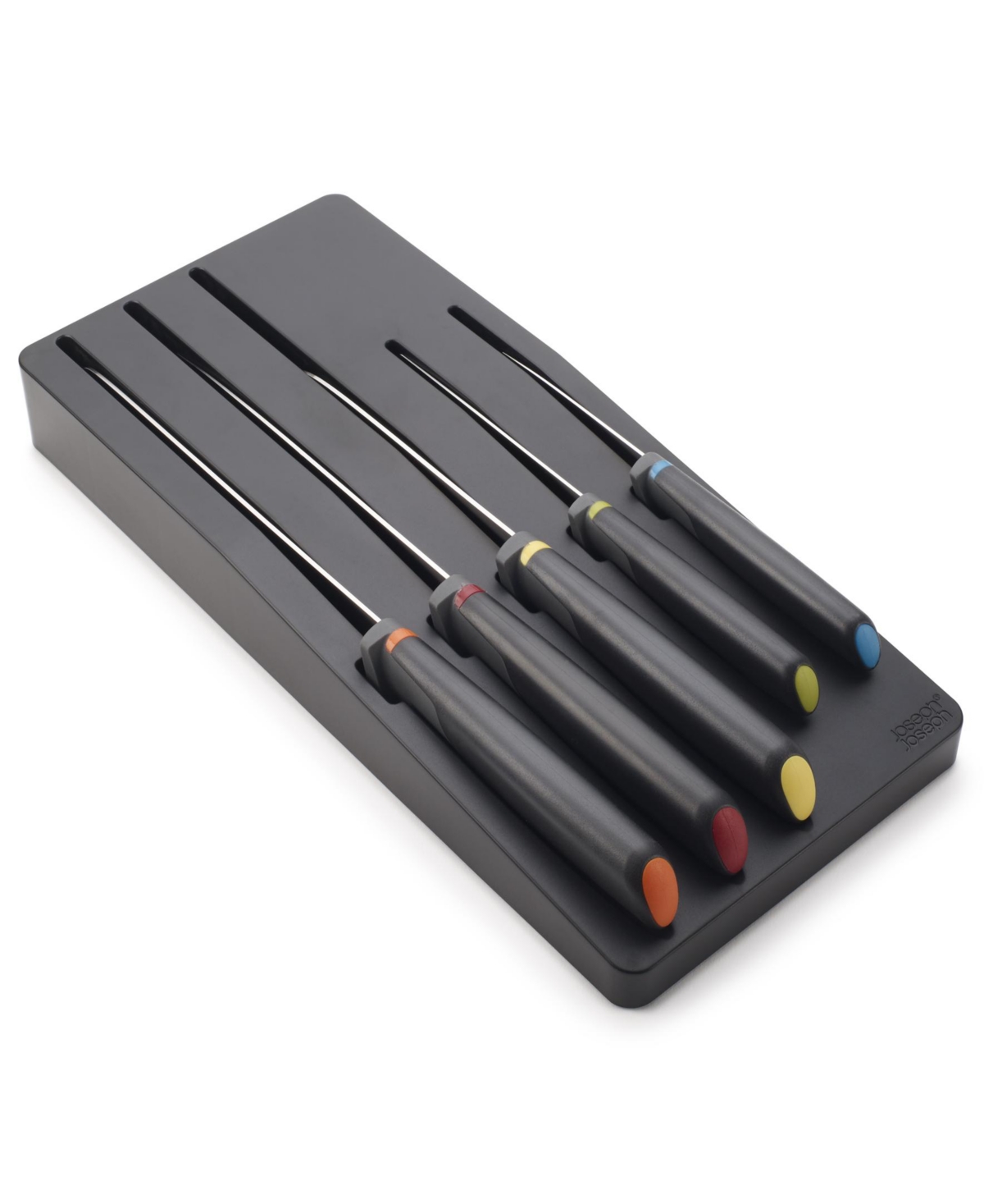 Joseph Joseph Elevate Knives Store 5-piece Knife Set With In-drawer Storage Tray In Multicolor