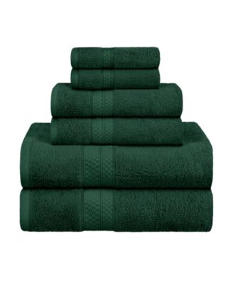 Rayon from Bamboo Blend Ultra Soft Quick Drying Solid 6 Piece Assorted Towel Set