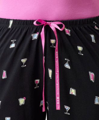 Women's Sleepwell Printed Knit Capri Pajama Pant Made with Temperature Regulating Technology