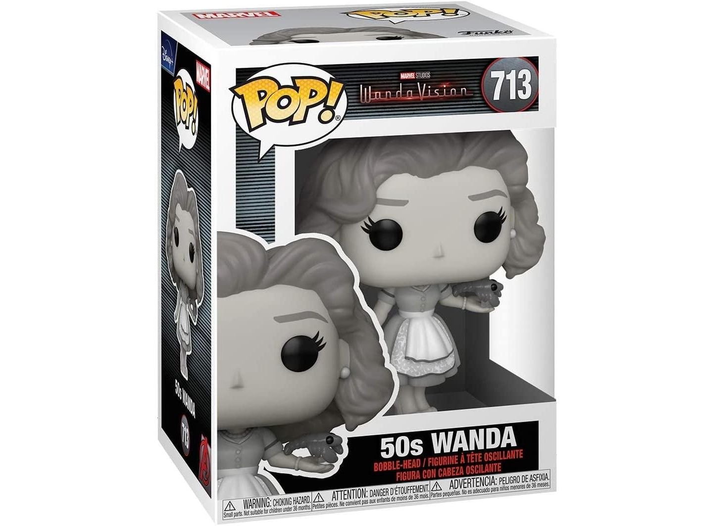 Детская фигурка Funko Marvel WandaVision POP Vinyl Figure 50s Wanda, цвет: Серый — фото 3