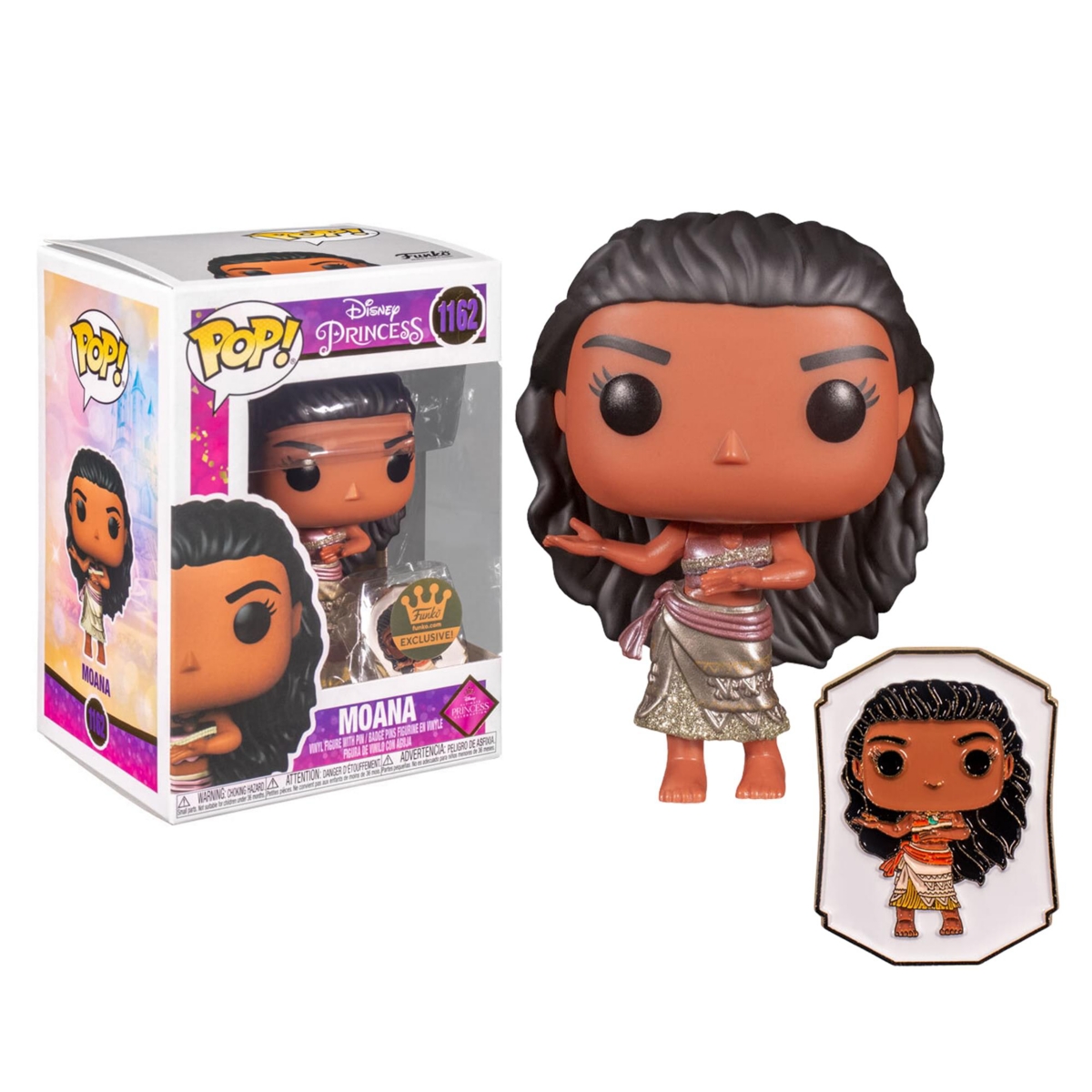 Disney Princess Funko Pop Vinyl Figure | Moana (Gold) with Pin