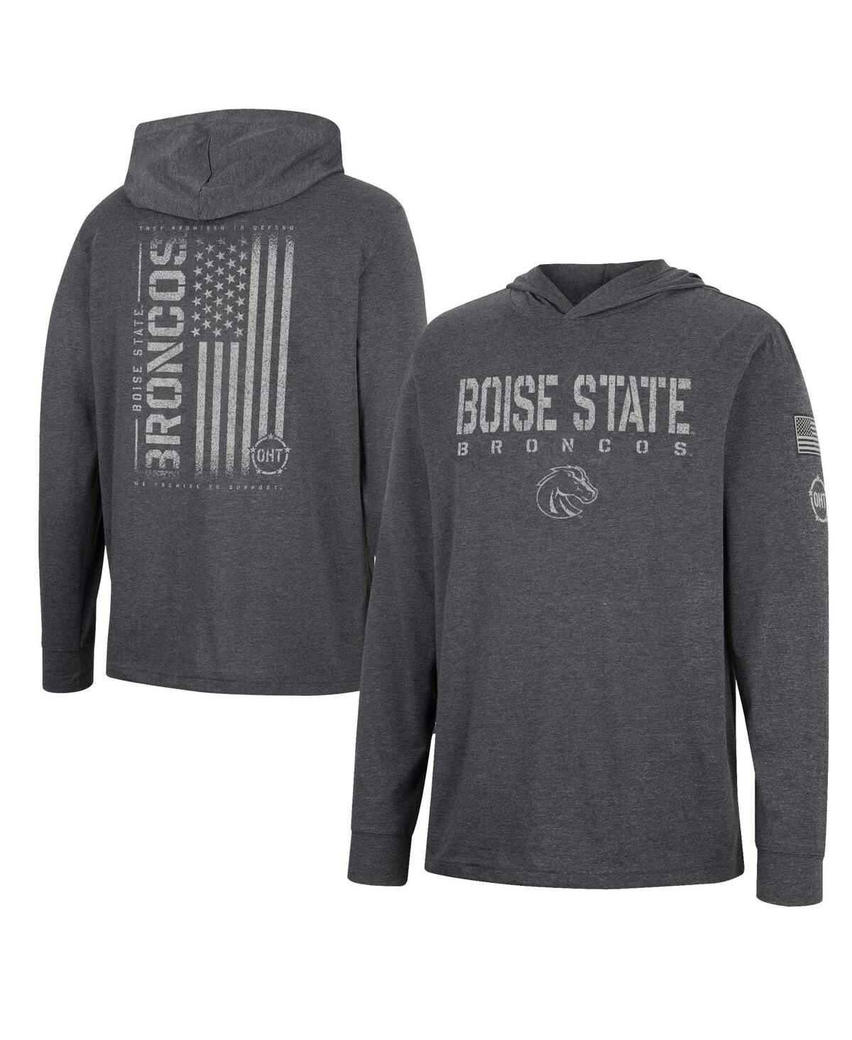 Colosseum Men's  Charcoal Boise State Broncos Team Oht Military-inspired Appreciation Hoodie Long Sle