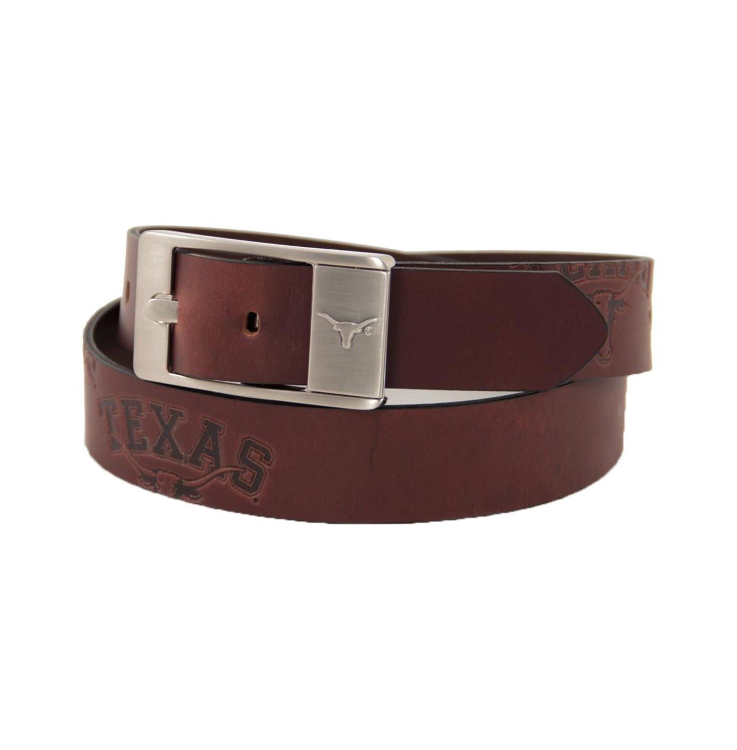 Мужской ремень Eagles Wings Texas Longhorns Brandish Leather Belt - Brown — фото 1