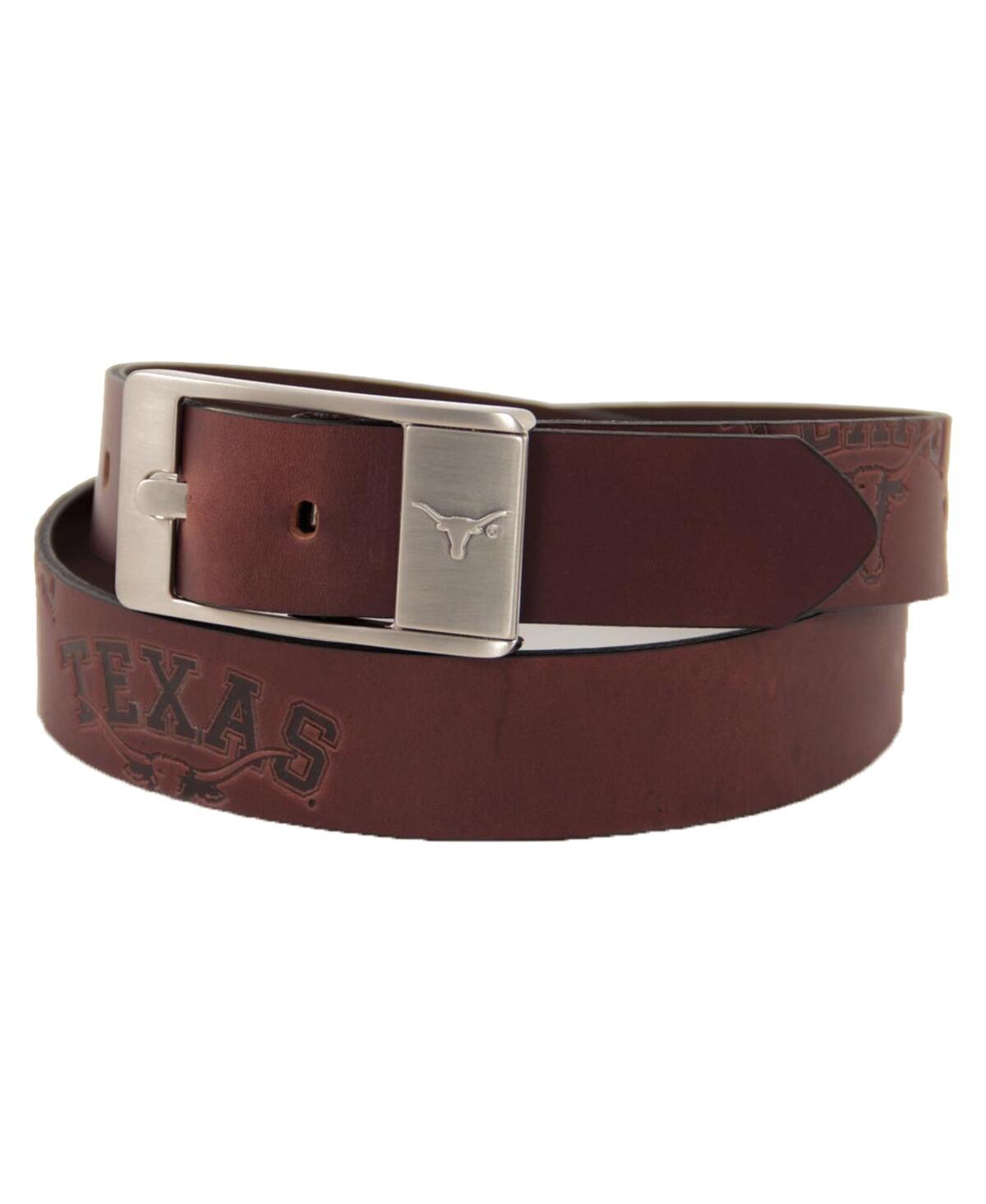 Eagles Wings Men's Texas Longhorns Brandish Leather Belt In Brown