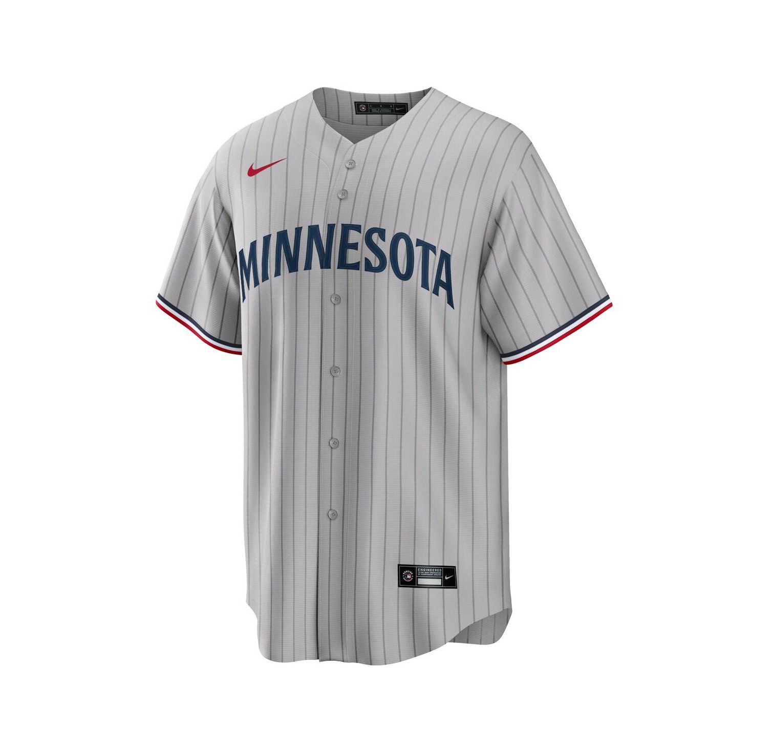 Men's Gray Minnesota Twins Road Replica Team Jersey