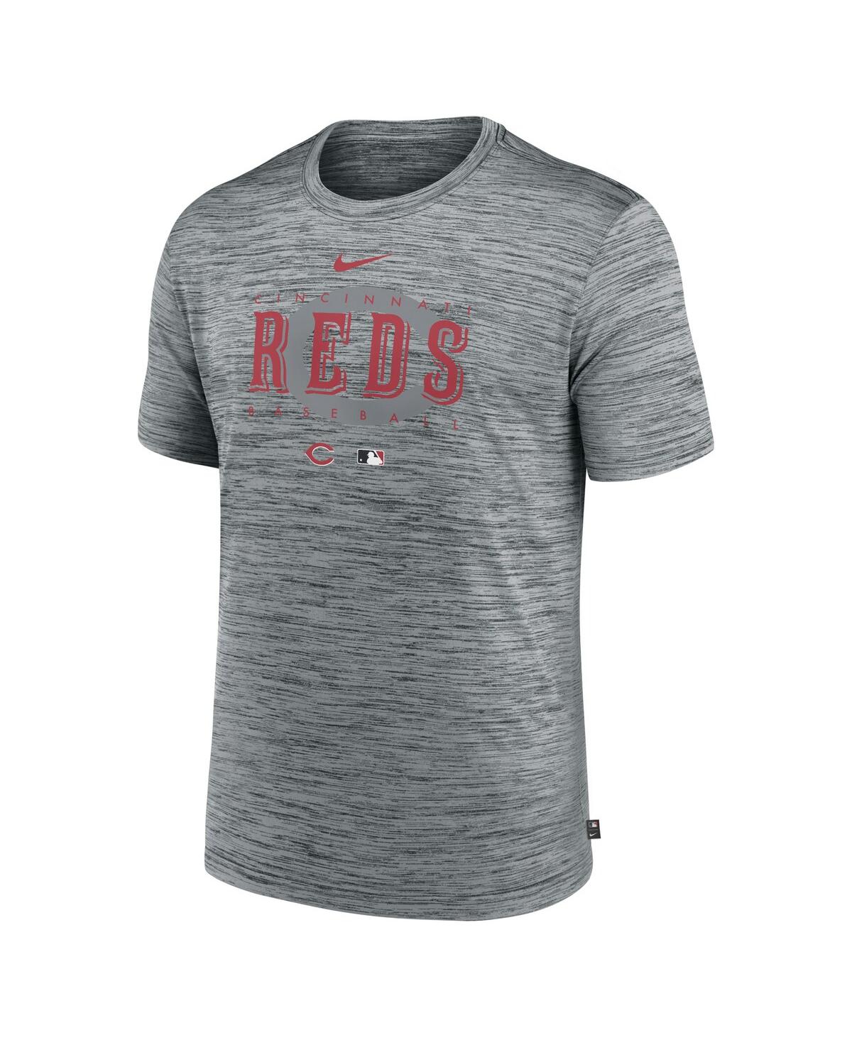 Men's NikeCincinnati Reds Authentic Collection Velocity Performance Practice T-shirt - Heather Gray