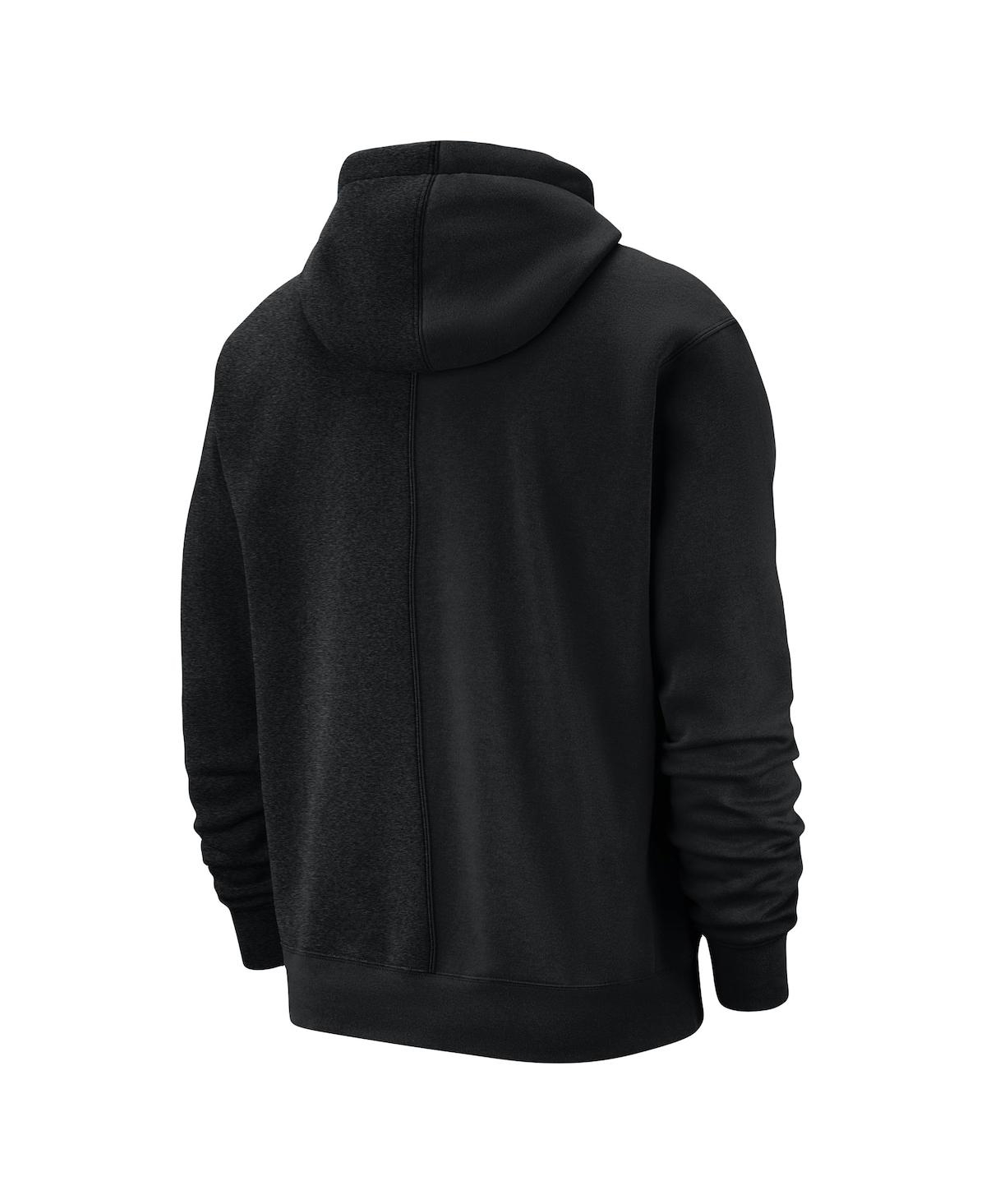 Shop Nike Men's  Black Chicago Bulls Courtside Versus Stitch Split Pullover Hoodie