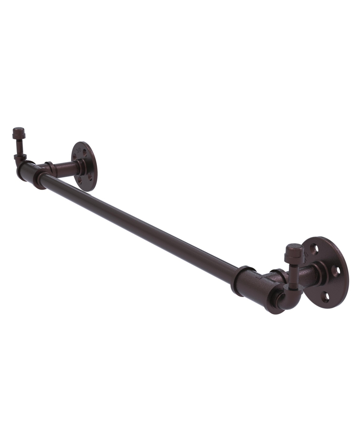 Allied Brass Pipeline Collection 24 Inch Towel Bar With Integrated Hooks In Antique Bronze