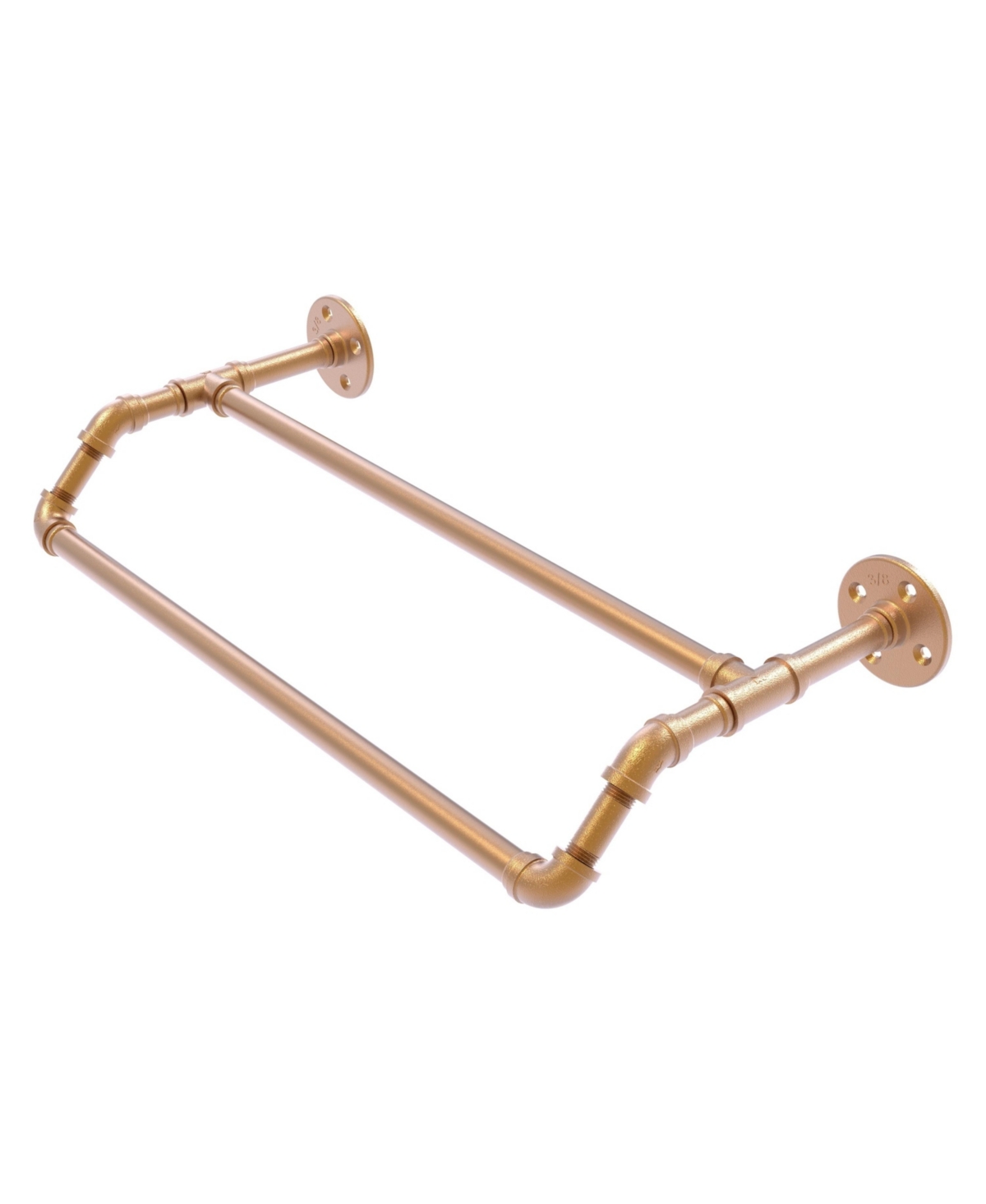 Allied Brass Pipeline Collection 24 Inch Double Towel Bar In Brushed Bronze