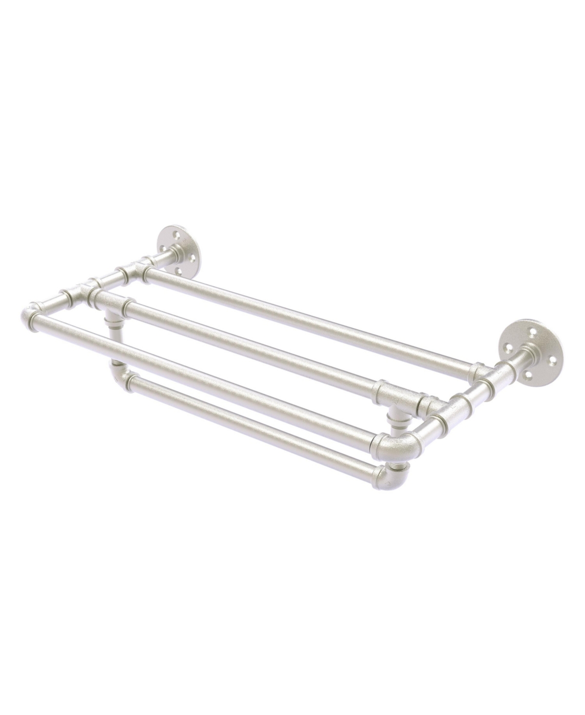 ALLIED BRASS PIPELINE COLLECTION 24 INCH WALL MOUNTED TOWEL SHELF WITH TOWEL BAR