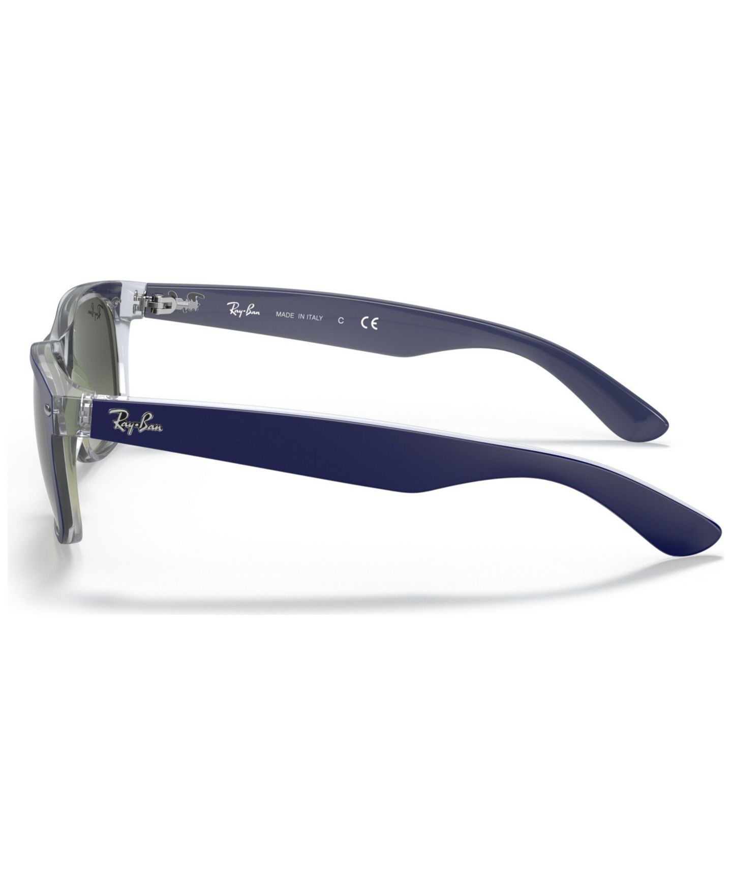 Солнцезащитные очки Ray-Ban Unisex New Wayfarer Gradient Sunglasses, RB2132, цвет: Синий / Зелёный градиентный — фото 3