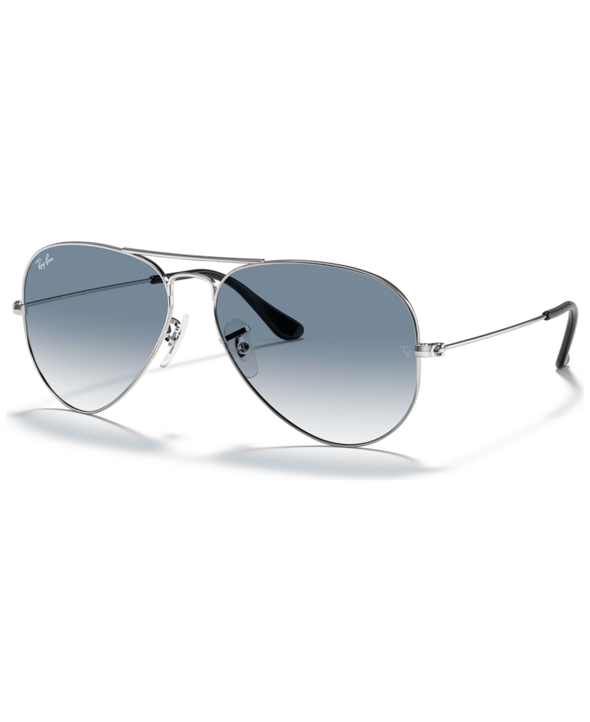 Shop Ray Ban Unisex Sunglasses, Rb3025 Aviator Gradient In Silver,blue Gradient