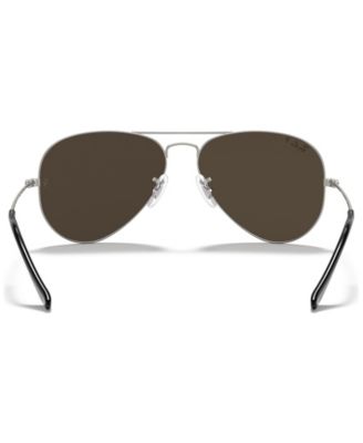 Unisex Polarized Aviator Mirror Sunglasses, RB3025
