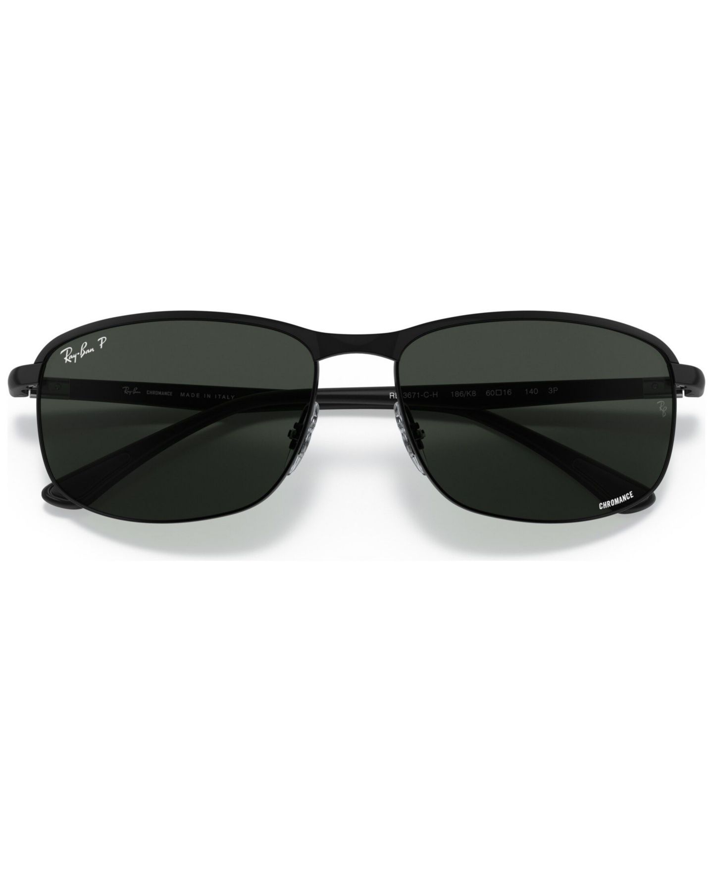 Солнцезащитные очки Ray-Ban Unisex Polarized Sunglasses, RB3671CH 60, цвет: Чёрный / Тёмный серый — фото 6