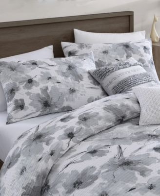 Modern Bloom 3 Piece Duvet Cover Set, Queen