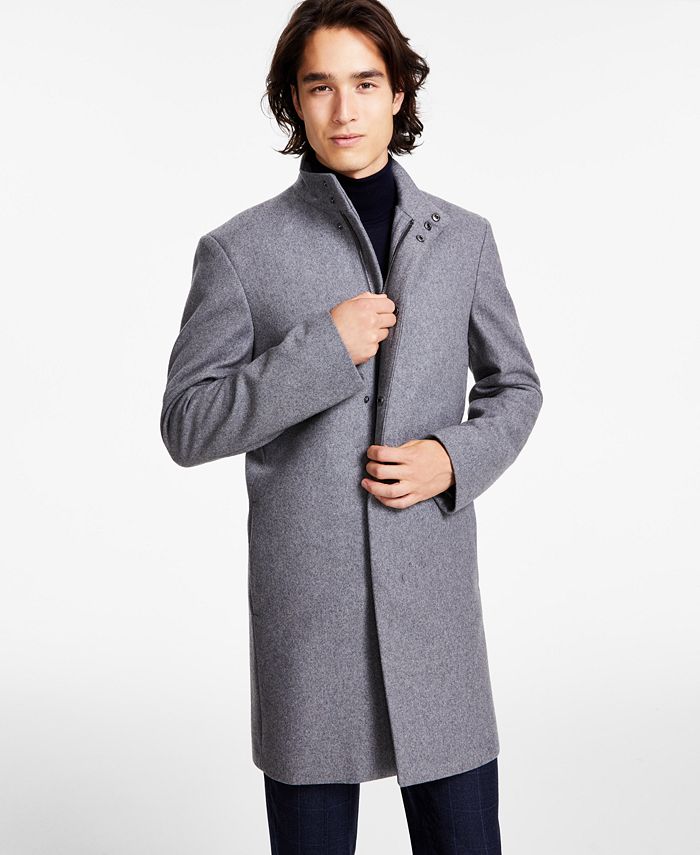 Calvin Klein Men's Mayden Slim-Fit Overcoat - Macy's