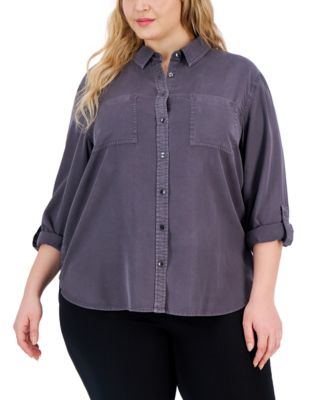Calvin Klein Jeans - Trendy Plus Size Utility Shirt