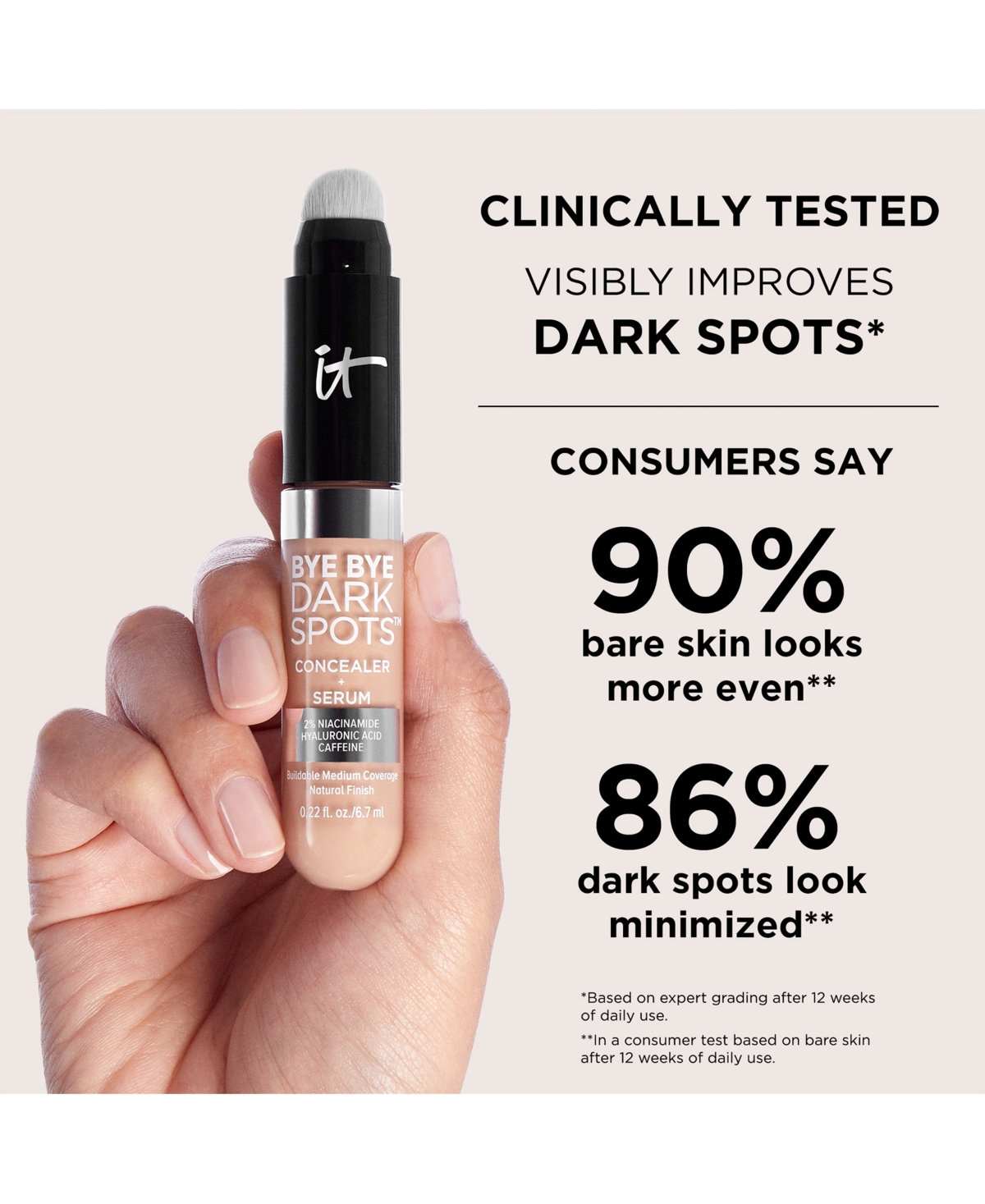 It Cosmetics Bye Bye Dark Spots Concealer + Serum In Medium Warm 32