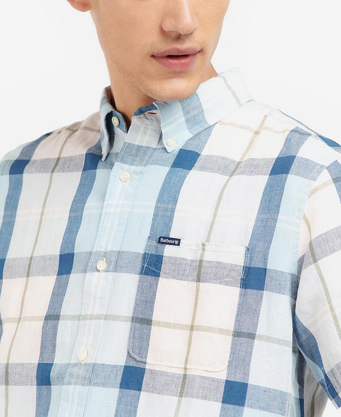 Barbour Men's Angus Tailored Plaid ShortSleeve Shirt Macy's