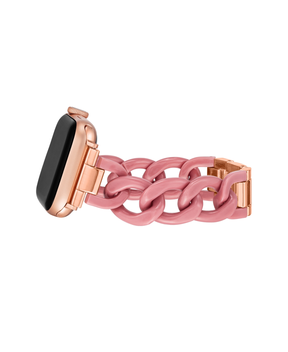 Nine West Women's Plastic Chain Link Bracelet Designed For Apple Watch 42mm (series 1-3 Only) & 44/45/46/49mm In Pink,rose Gold-tone