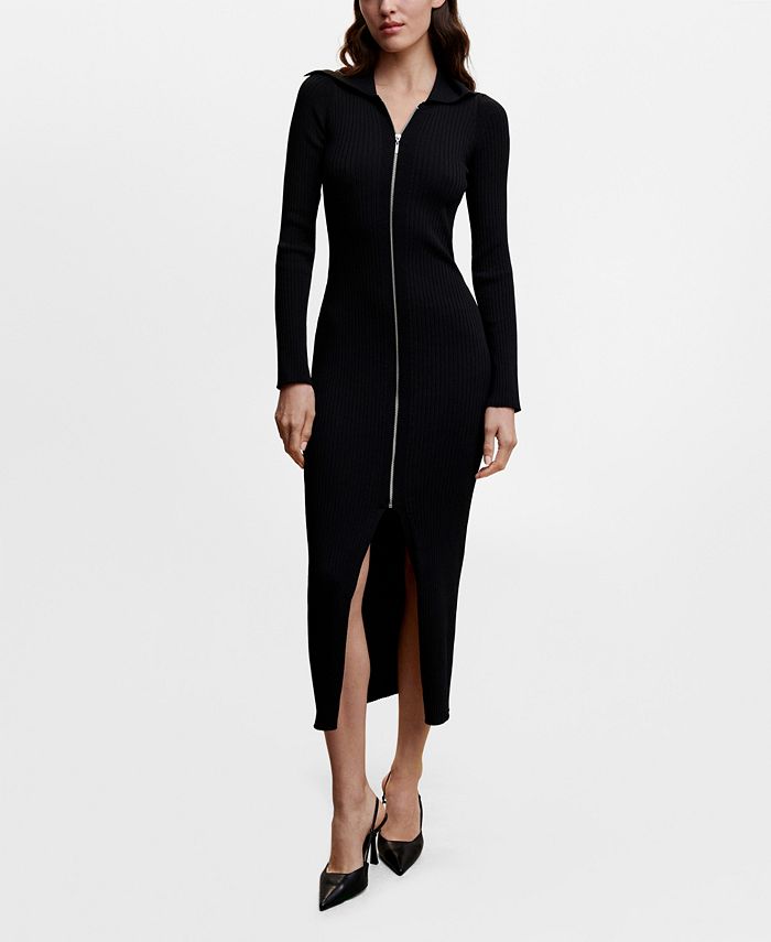 Mango online zipped dress