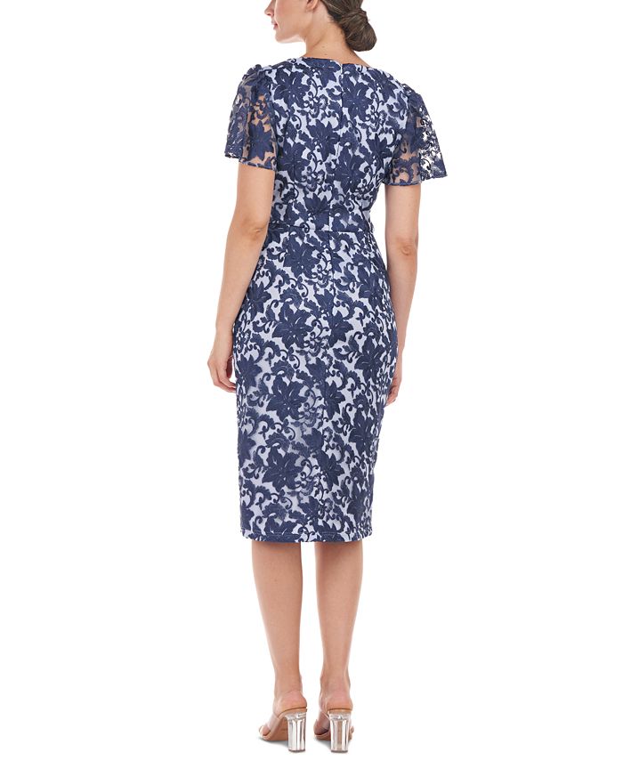 JS Collections Women's Embroidered Cocktail Sheath Dress - Macy's