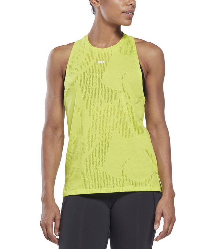 Reebok Women s Lightweight Burnout Mesh Racerback Tank Top Macy s