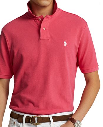 Polo Ralph Lauren Light Pink Cotton Custom Slim Fit Half Sleeve T-Shirt M Polo  Ralph Lauren