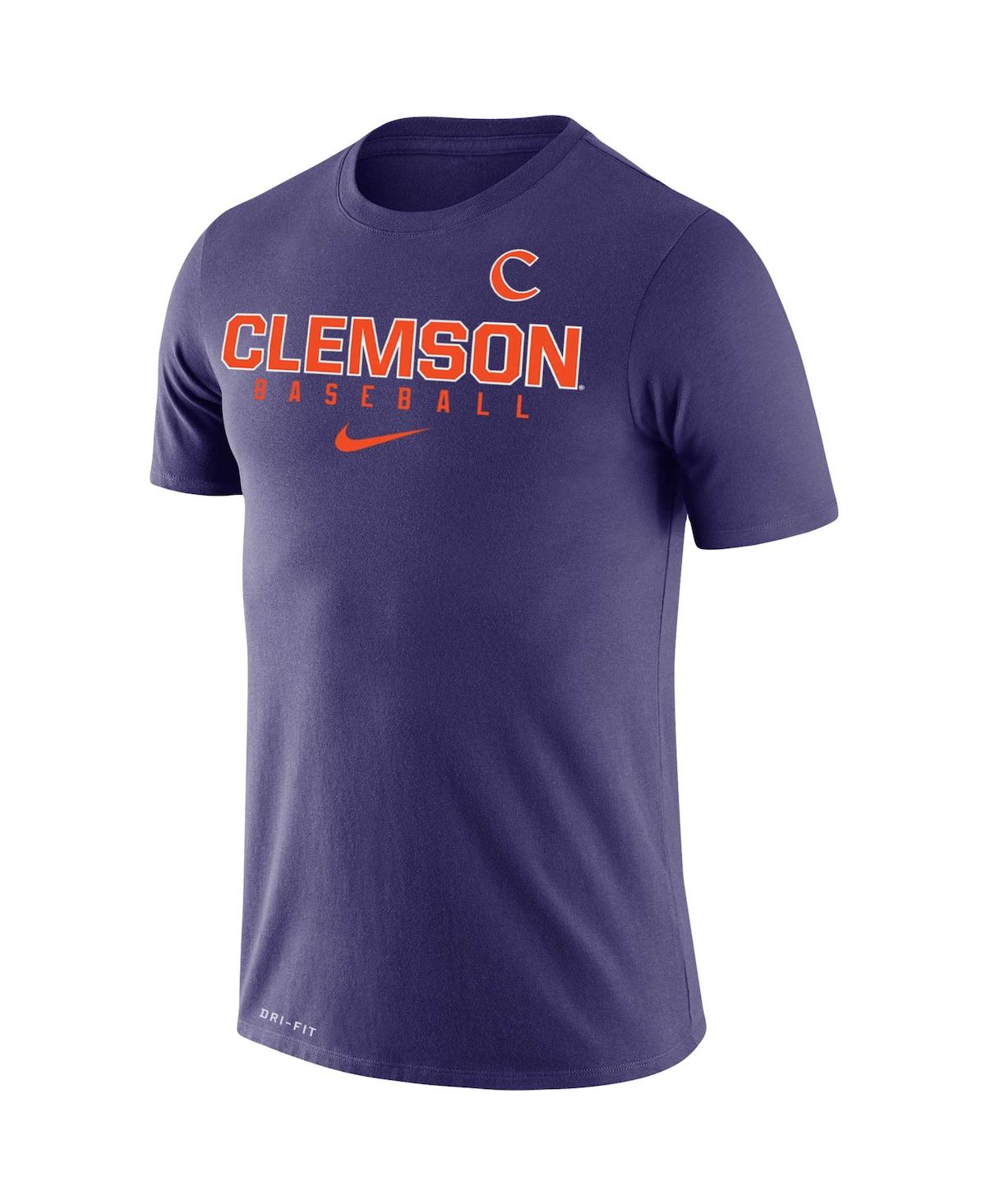 Shop Nike Men's  Purple Clemson Tigers Baseball Legend Performance T-shirt