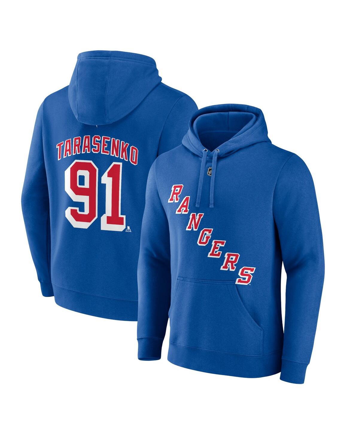 Men's Fanatics Vladimir TarasenkoNew York Rangers Authentic Stack Name and Number Pullover Hoodie - Royal