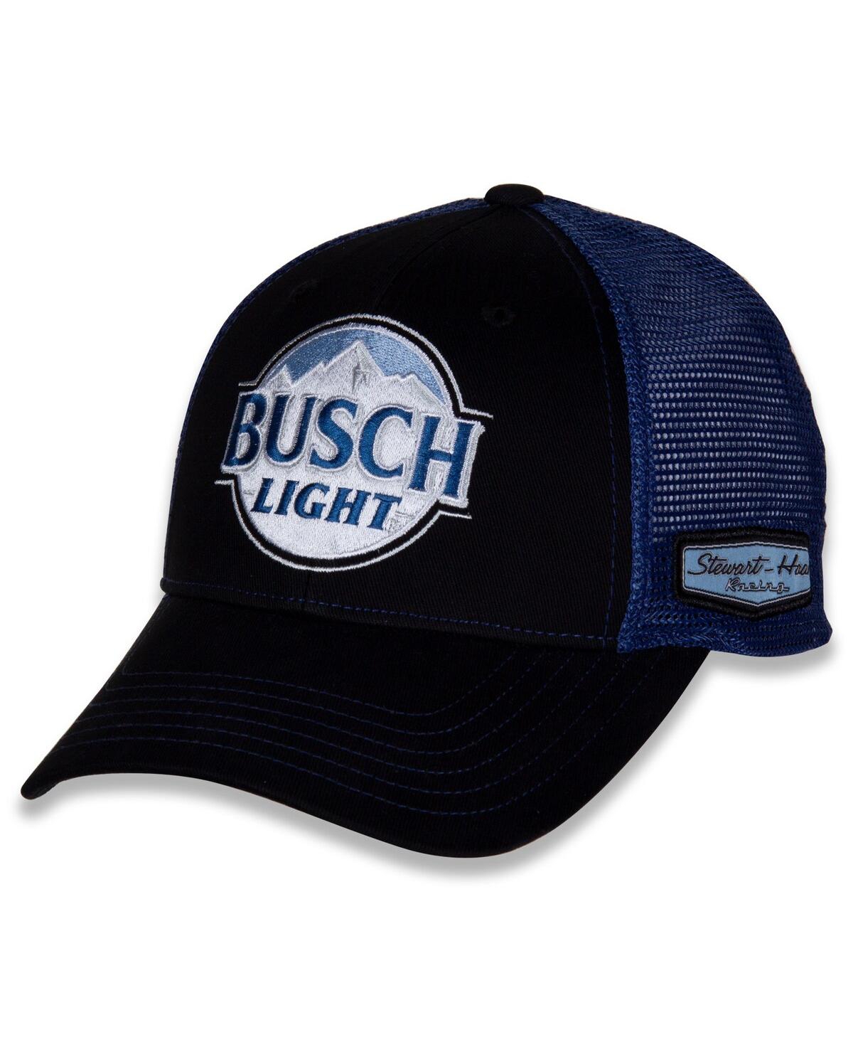 Shop Stewart-haas Racing Team Collection Men's  Black, Blue Kevin Harvick Team Sponsor Adjustable Hat In Black,blue