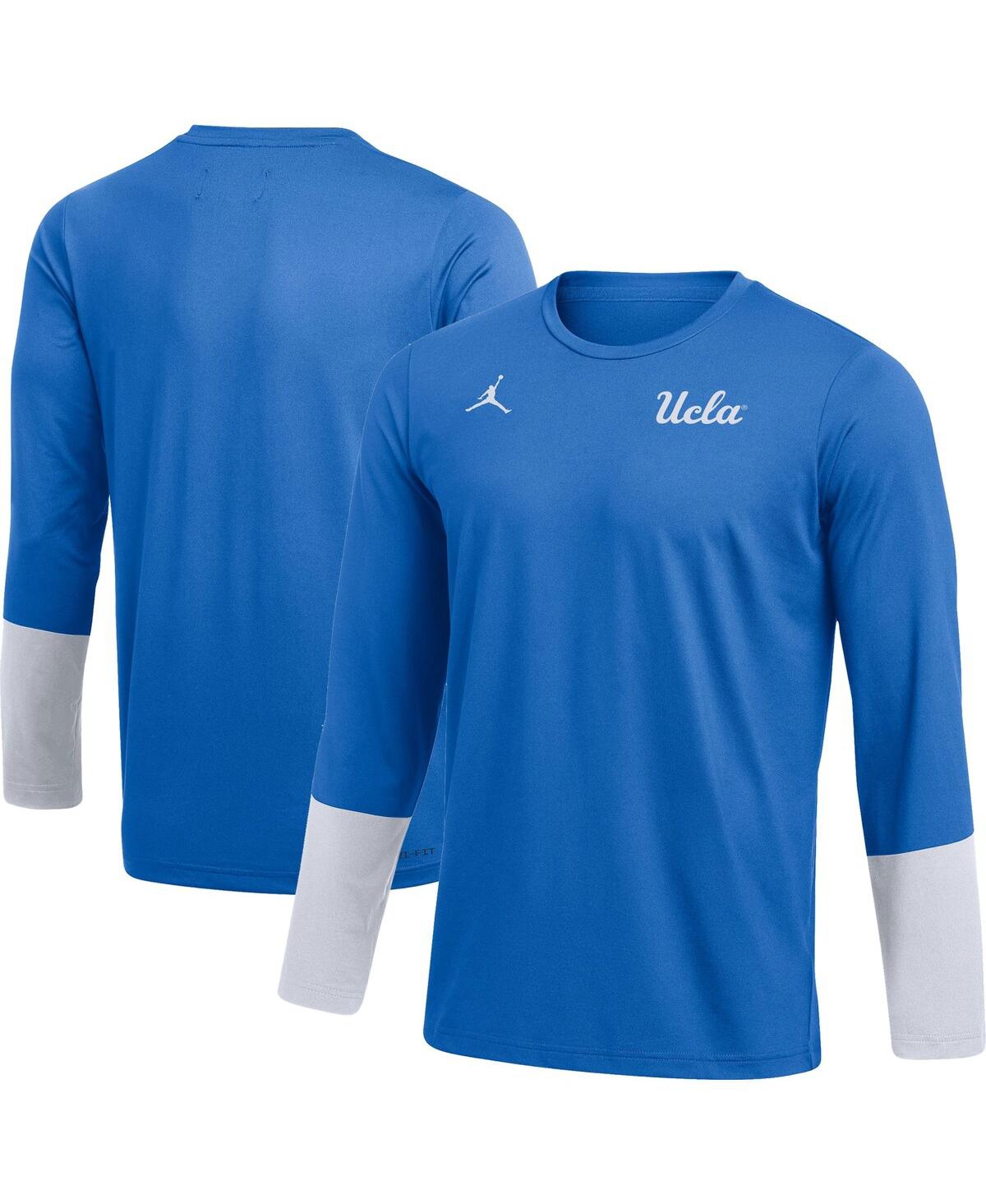 Shop Jordan Men's  Blue Ucla Bruins Football Performance Long Sleeve T-shirt