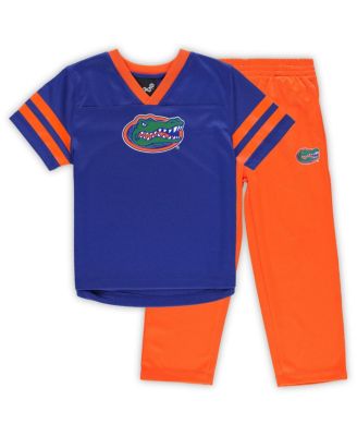 Toddler Boys and Girls Royal and Orange Florida Gators Red Zone Jersey and Pants Set