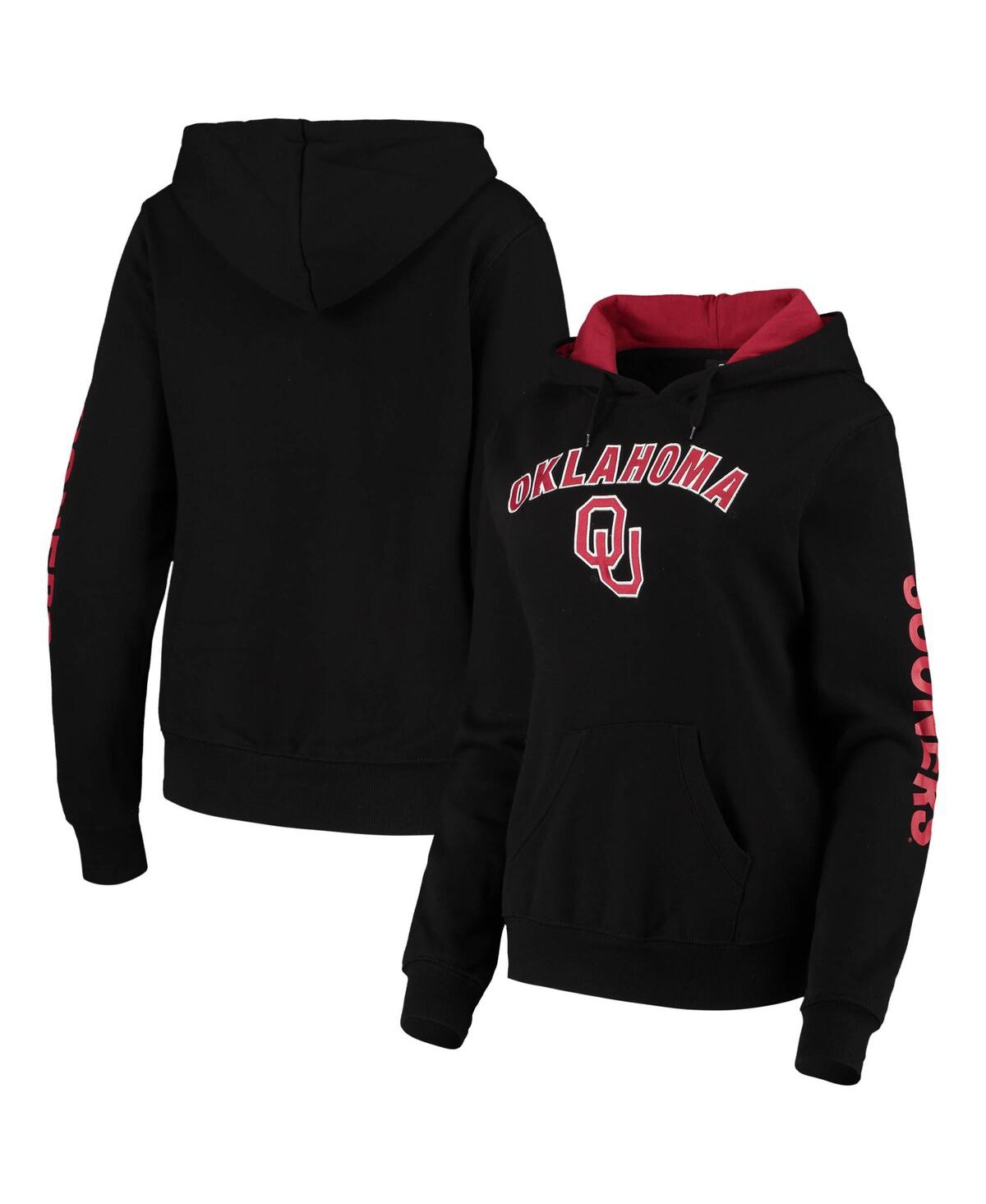 Women's ColosseumOklahoma Sooners Loud and Proud Pullover Hoodie - Black