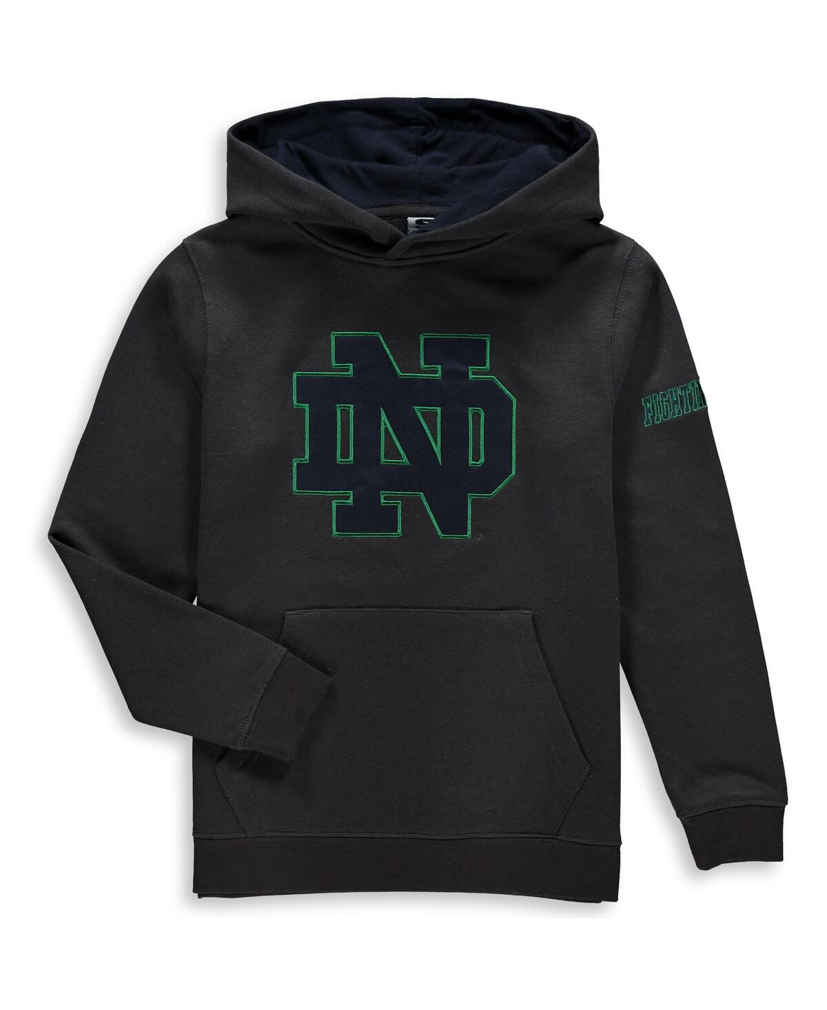 Colosseum Big Boys Charcoal Notre Dame Fighting Irish Big Logo Pullover Hoodie In Charcoal