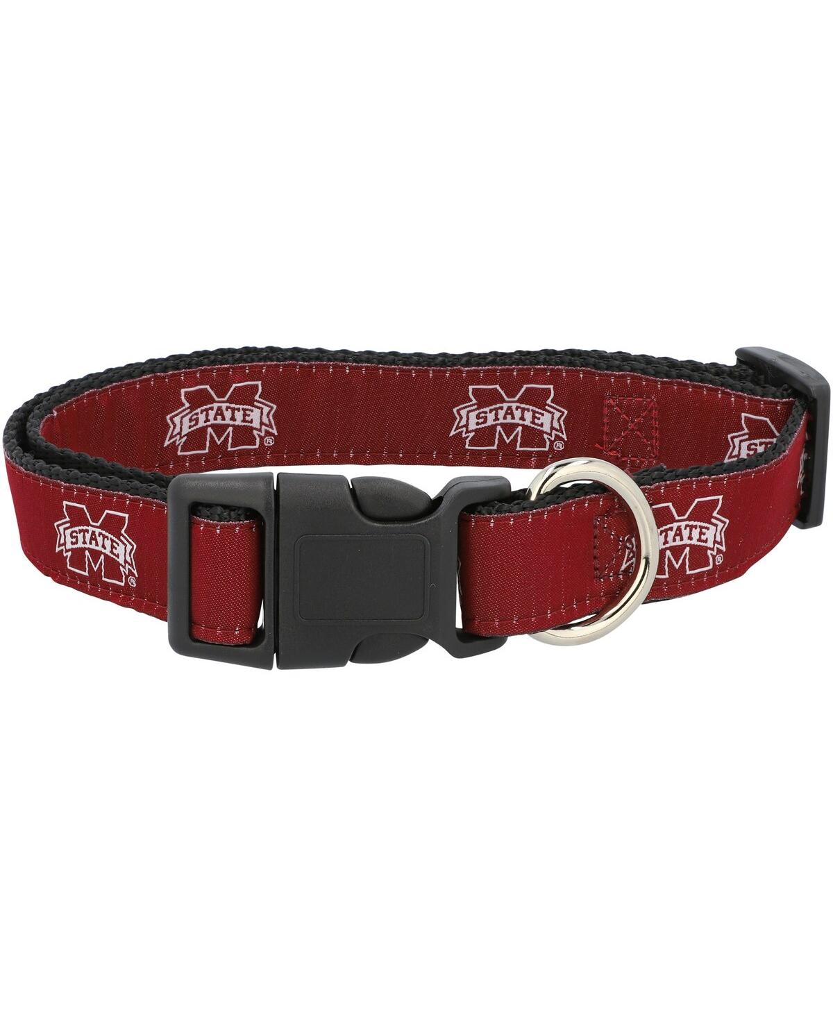 Mississippi State Bulldogs 1" Regular Dog Collar - Red