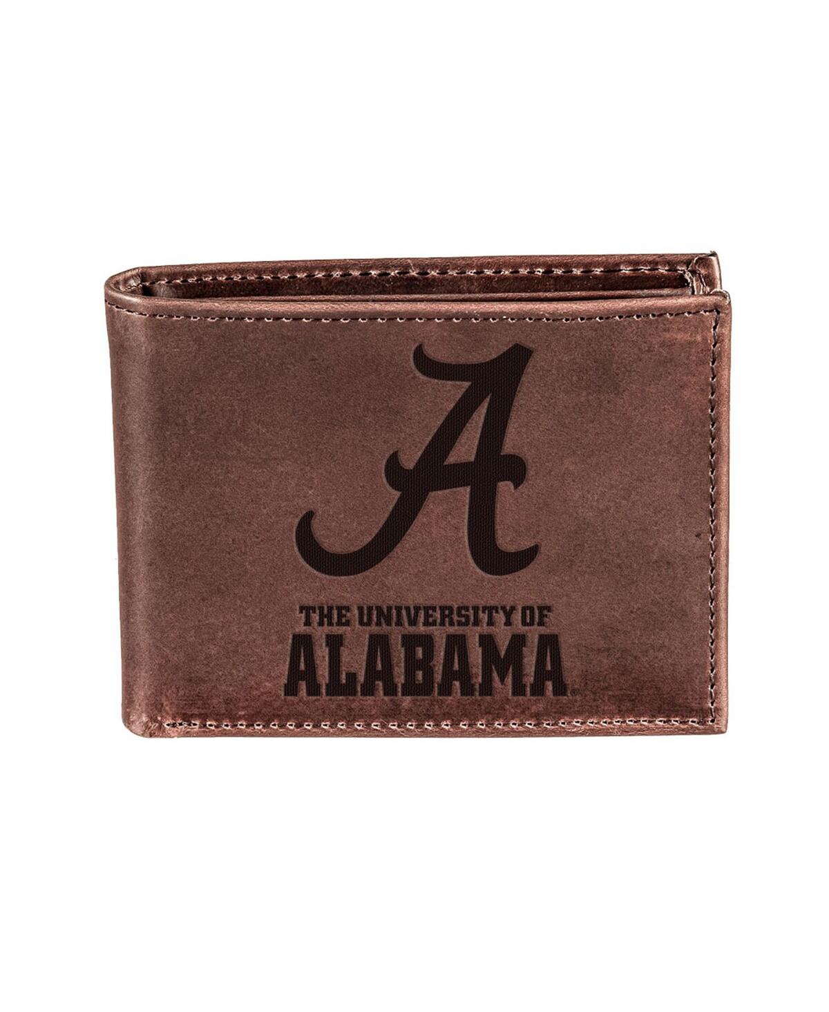 Men's Brown Alabama Crimson Tide Bifold Leather Wallet - Brown