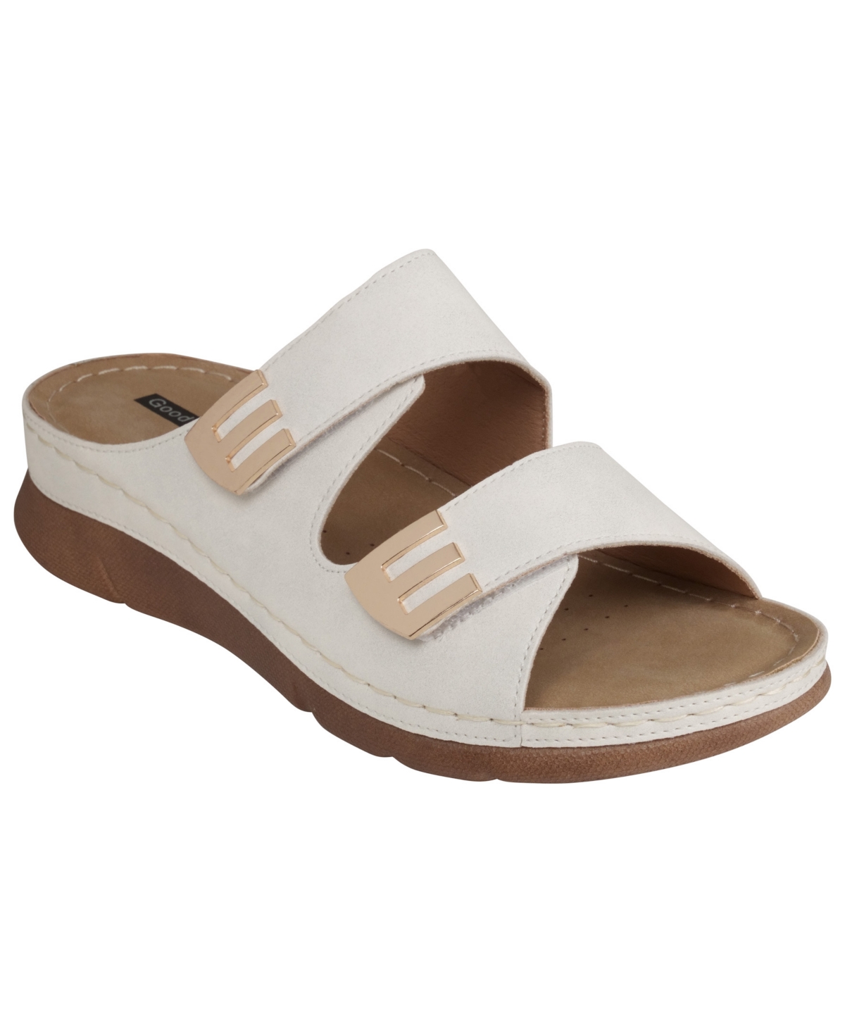 Gc Shoes Women's Gretchen Comfort Flat Sandals In White