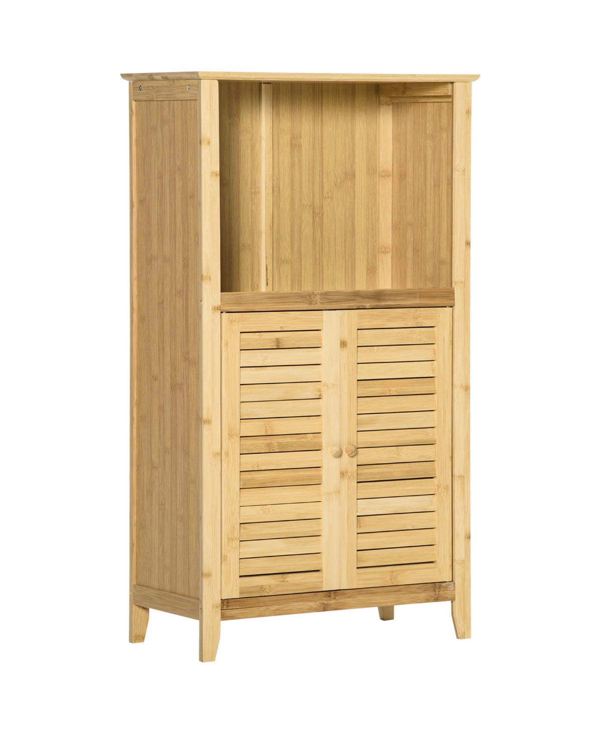 Freestand Wooden Landing Cabinet Pantry Space w/Multifunctional Use, Natural - Natural