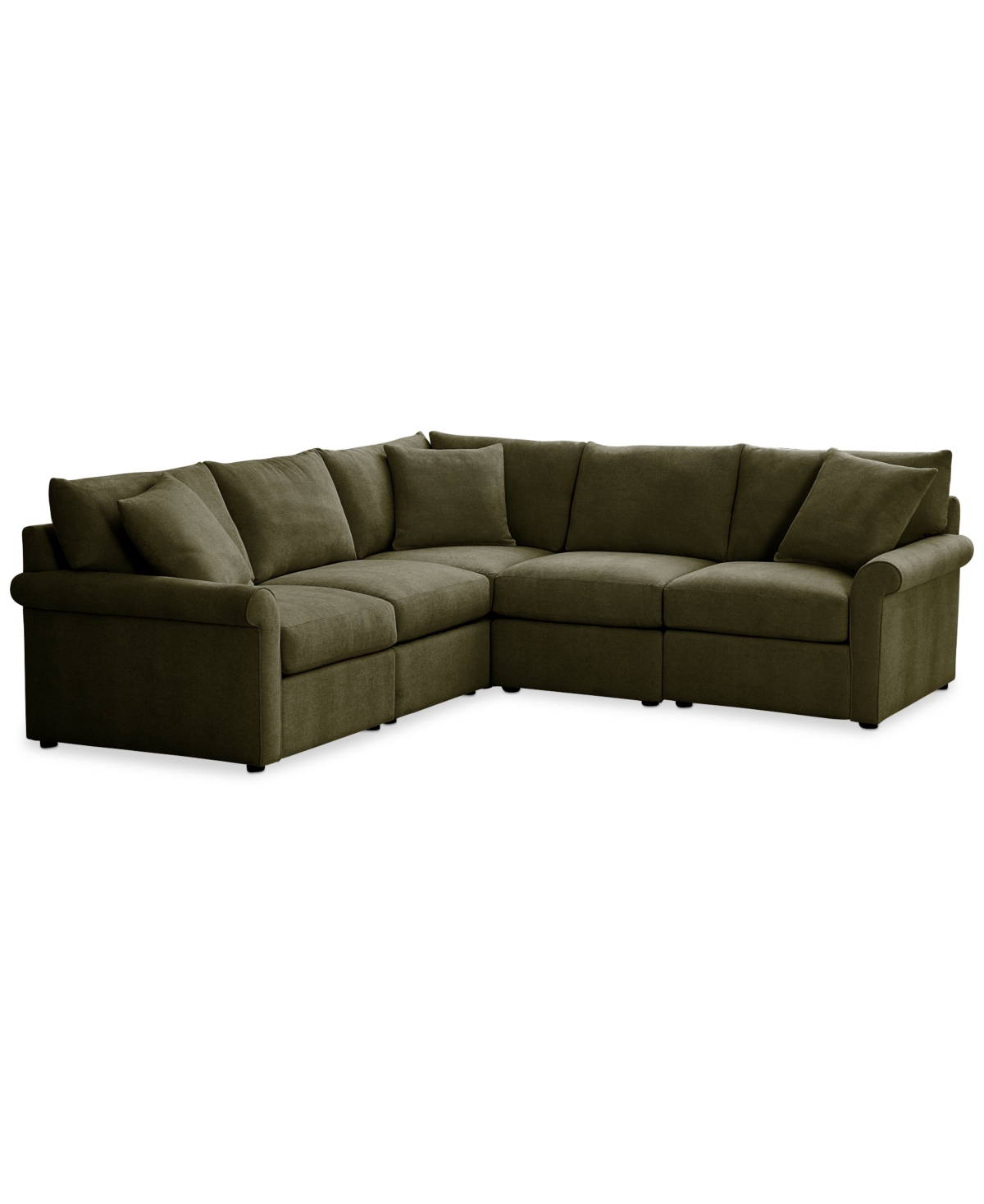 Furniture Wrenley 102" 5-pc. L-shape Modular Sectional Sofa, Created For Macy's In Olive