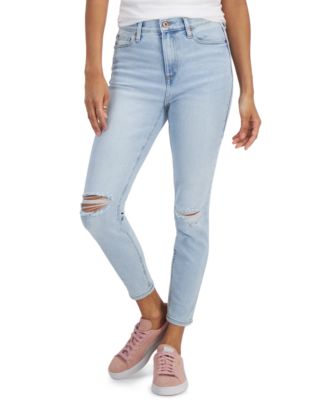 Celebrity Pink Juniors' High-Rise Ripped Skinny Ankle Jeans Macy's