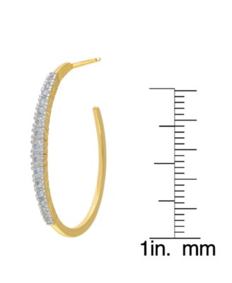 Black Spinel In & Out Medium Hoop Earrings (1-3/4 ct. t.w.) in 14k Gold-Plated Sterling Silver, 1.2" (Also in Lab-Grown White Sapphire)