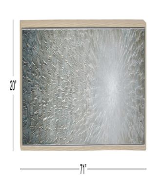 Canvas Radial Starburst Framed Wall Art with Brown Frame, 71" x 2" x 20"