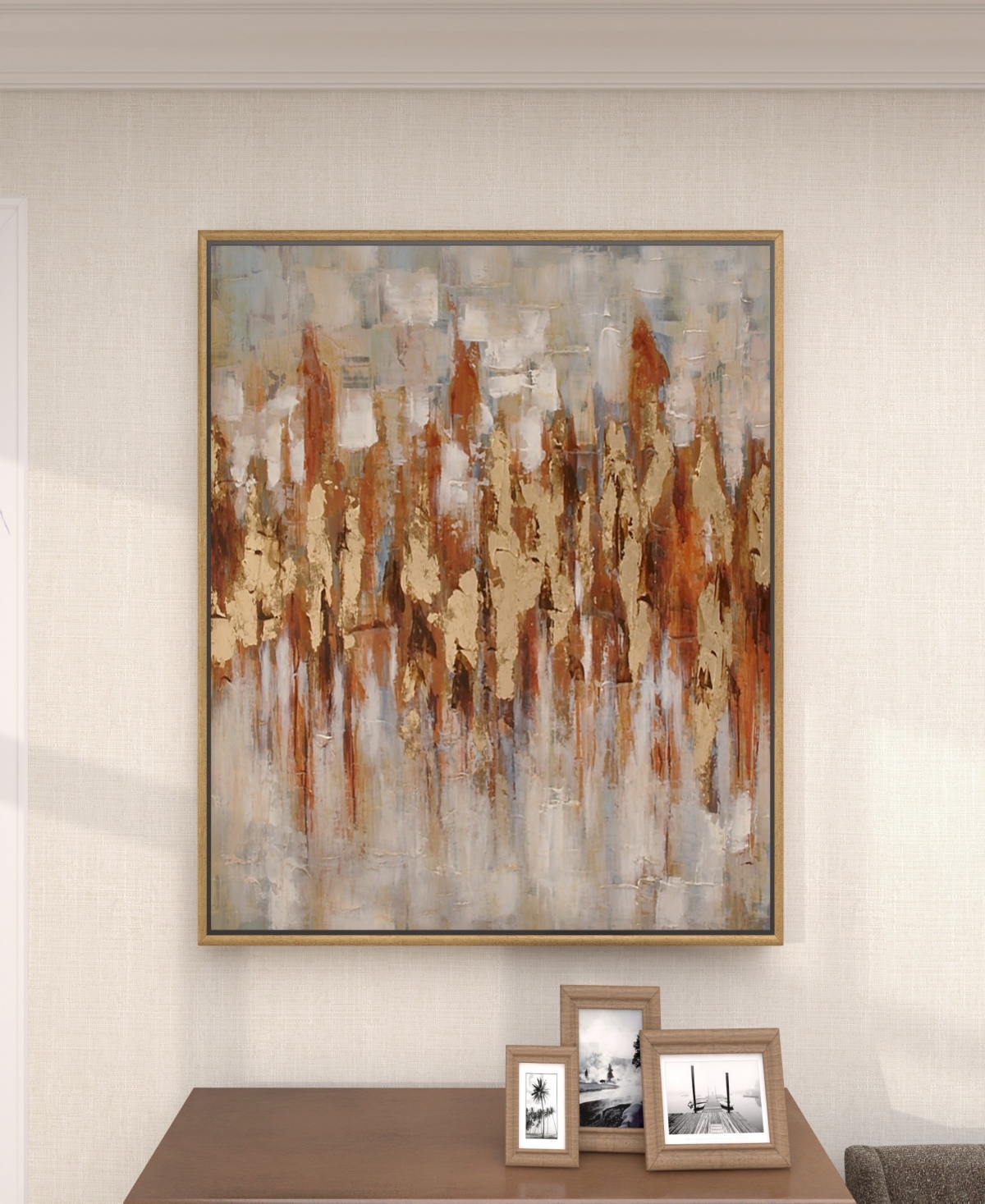 Rosemary Lane Canvas Abstract Framed Wall Art withTone Frame, 39